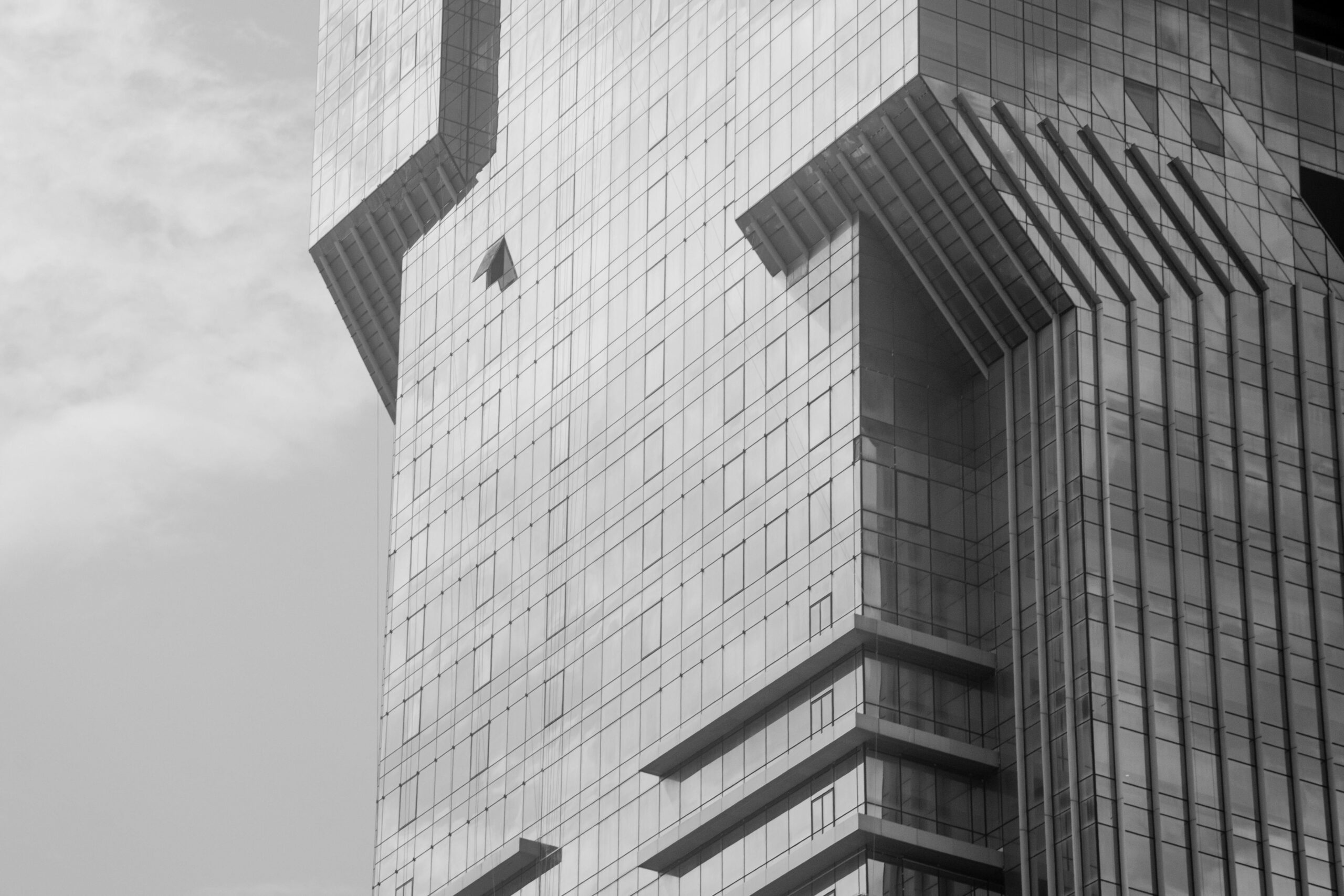 greyscale building